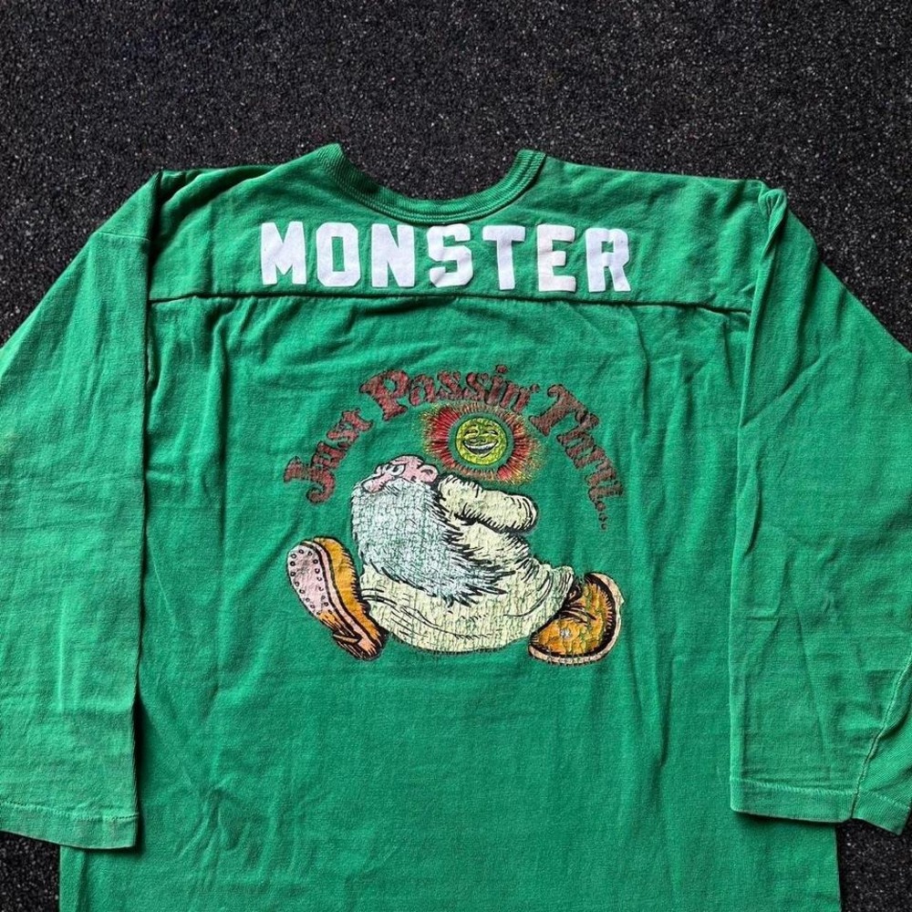 Vintage 60s Robert Crumb " Just Passin' Thru " Art Faded Distressed Shirt Large